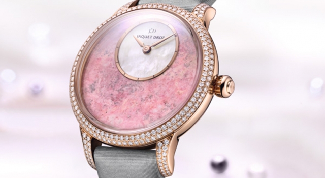 情人节送Jaquet Droz腕表 蔷薇辉石打造针盘让你一见倾心