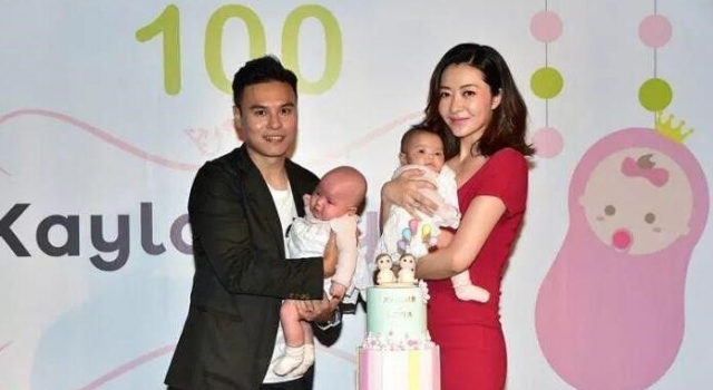 熊黛林双胞胎女儿照片曝光,粉色连衣裙可爱,不过长得不像