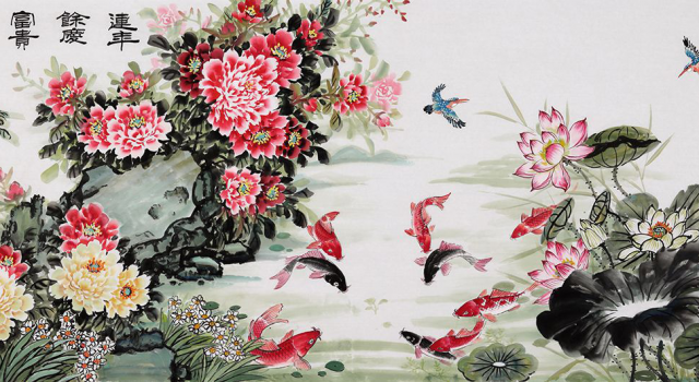 客厅挂字画什么合适,这五款花鸟画不容错过