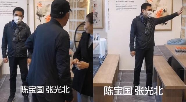 陈宝国张光北罕同框,两人身高差一大截,儿女演戏不火被说颜值低