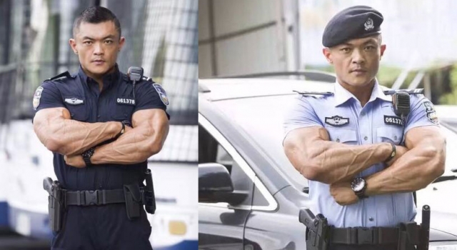 最牛中国肌肉特警 D罩杯大胸令男女都羞愧呀！