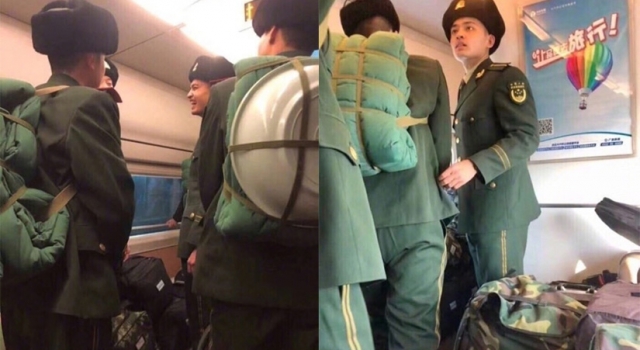 兵哥在高铁上被无座乘客抱怨不让座 军人就该让座？