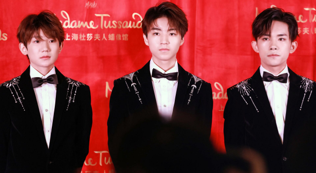 TF boys一起出席蜡像揭幕仪式 久违合体亮相参加活动