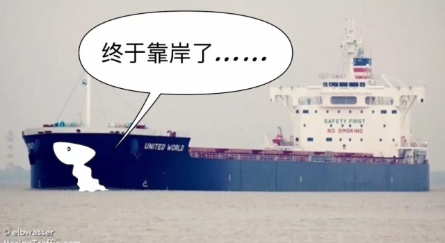 美国大豆船卸货了 在海上漂了这么久,怕是都成豆芽了.