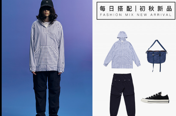 清新街头的拼接卫衣穿搭 时尚帅气又暖和