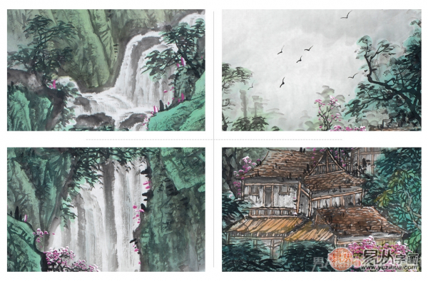 画家王宁，用山川之骨之气，把山水画的美丽展现的淋漓尽致