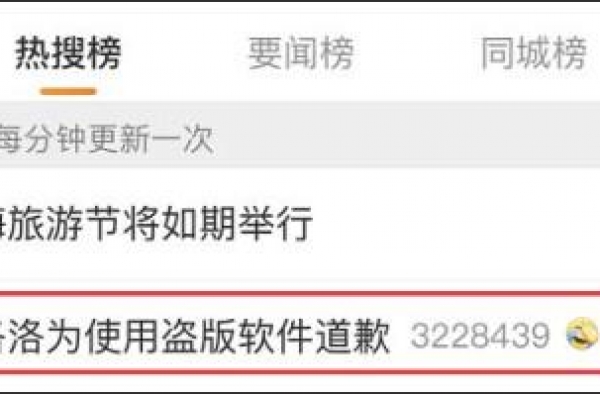 何洛洛为使用盗版软件道歉：做了不好的示范，深刻反思