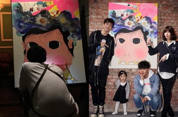 干爹小鬼黄鸿升亲笔画下咘咘　贾静雯泪：讨厌你这样告别
