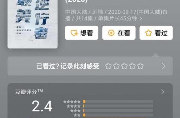 最美逆行者｜豆瓣评分2.4的剧是怎样一部剧？真差还是不客观？