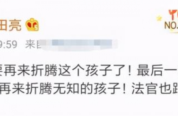 44岁杨丽娜疑似离婚！丈夫田亮控诉她折腾儿子，爆料其出轨同性