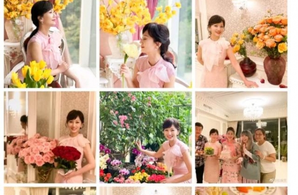 赵雅芝提前庆66岁生日，粉裙太少女，网友：女神是吃防腐剂了吗