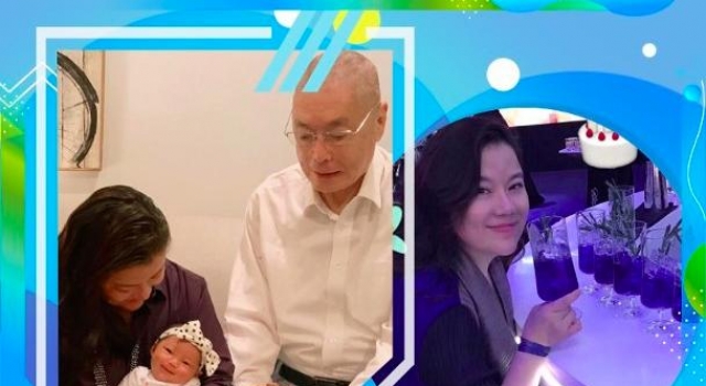 刘诗昆娇妻庆45岁！一家三口首合体，81岁老公捧蛋糕变望女石