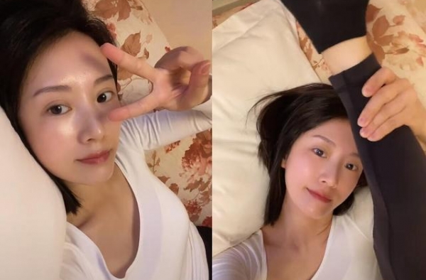 李念大秀长腿，紧身健美裤粘头屑不像富太太，还是十年前那个海藻