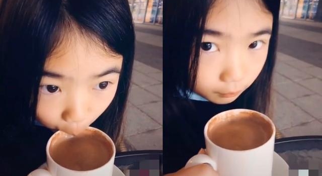 曹格女儿长大变样，不见一点小时候影子！发育迅速嘴角一圈小胡子