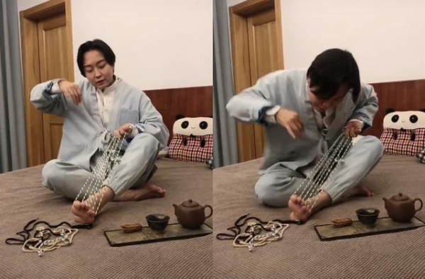 李玉刚披头散发在家嗨玩，网友直呼反差太大，家里装修却过分简朴