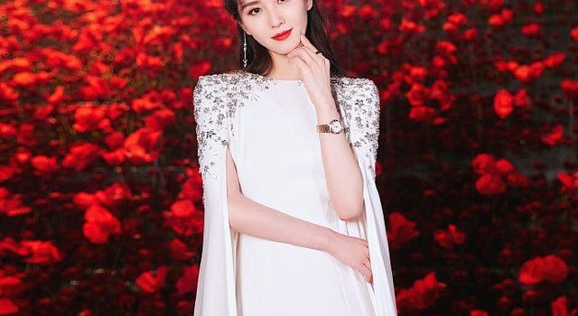 刘诗诗星钻鱼尾裙优雅温润，纯白look写真宛若仙子