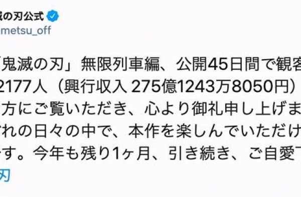 《鬼灭之刃》票房超越《泰坦尼克号》，逼近冠军《千与千寻》