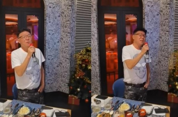 姜育恒饭局开唱显沧桑，昔日巨星跑商演为生，豪宅带大泳池很奢侈
