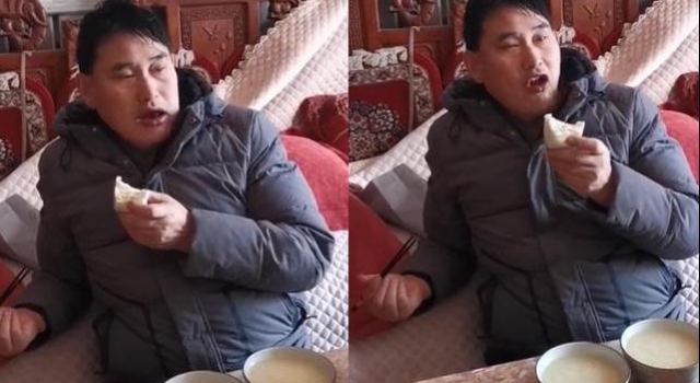 大衣哥坐地吃饭遭到讽刺，引起网友热议，有人还注意到家具很名贵